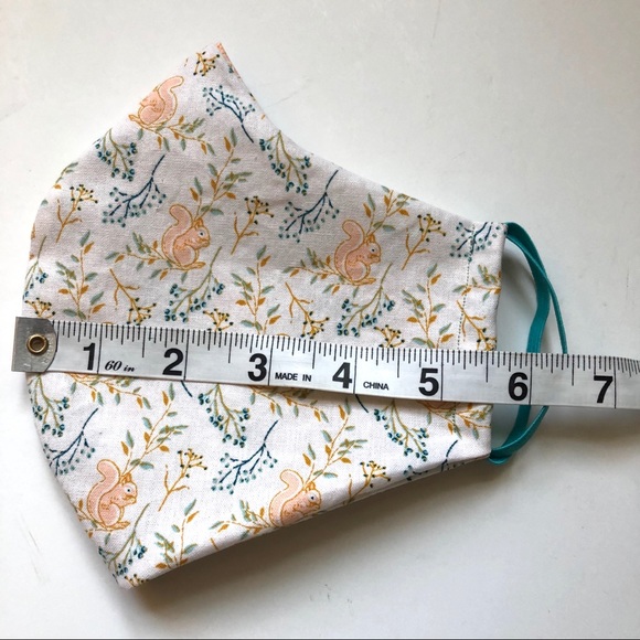 NEW Adult Cotton Cloth Face Mask Squirrel Print - Picture 6 of 8